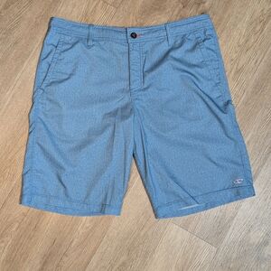 Men's Blue Striped Hybrid Swim Board Shorts Size 36